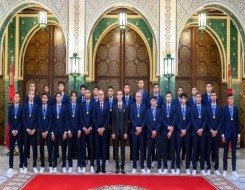 المغرب الرياضي  - ولي العهد المغربي يستقبل منتخب أشبال الأطلس بعد التتويج العالمي